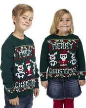 Kersttrui kinder Xmas-groen