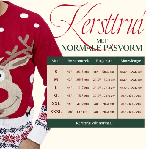 maatindicatie kersttrui