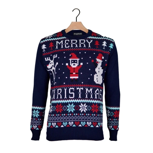 Kersttrui donkerblauw