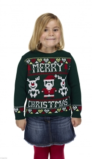 Kersttrui kinder Xmas-groen