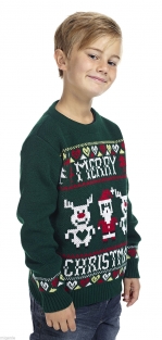 Kersttrui kinder Xmas-groen