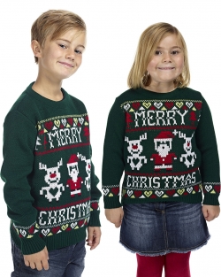 Kersttrui kinder Xmas-groen
