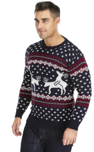 Speelse rendieren kersttrui